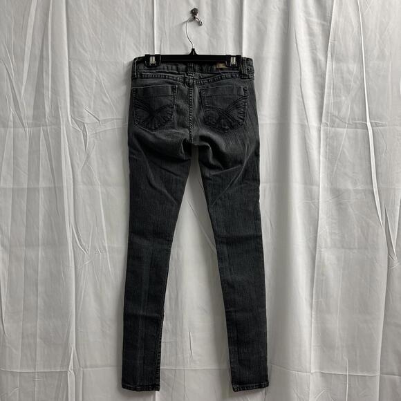 Bongo Y2K grunge emo indie sleaze washed black low rise skinny jeans Sz XS - 3 - Picture 4 of 7